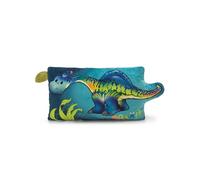 Cojín Dinosaurio Snackilus de 43 x 25 cm, azul, suave, con diseño de animal, para niños, niñas, bebés y amantes de los peluches, para casa, guardería o viajes - 61575