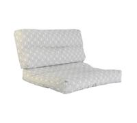 Cojín dkd home decor de suelo aluminio blanco verde gris claro bambú (120 x 80 x 16 cm)