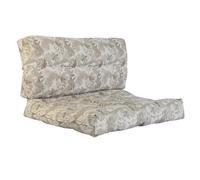 Cojín DKD Home Decor De suelo Gris Marrón claro Aluminio Hoja de planta 120 x 80 x 16 cm