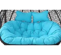 Cojín doble de huevo para columpio para 2 cestas colgantes de repuesto, cojín de silla hamaca (altura: 150 x 110 cm), duradero, cómodo, para uso en exteriores e interiores