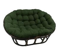 Cojín doble de la silla de Papasan 67x47 pulgadas de espesor redondo redondo asiento de asiento con cremallera y corbatas relleno de algodón suave PP para muebles de mimbre de mimbre de ratán de patio