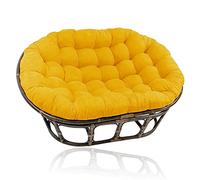 Cojín Doble Papasan, Cojín para Silla Papasan, Cojín Grande para Silla Papasan, Cojín Impermeable para Silla Papasan, para Jardín al Aire Libre y Patio (No Incluye Silla),Amarillo,170 * 120cm