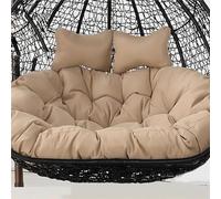 Cojín doble para silla de columpio, lavable, para colgar, cojín de asiento de cesta colgante grueso, cojín de asiento colgante para hamaca