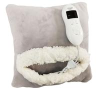 ADLER AD 7412 Cojín Térmico, Almohadilla Eléctrica Térmica para Cervicales, Cuello, Espalda, Lumbar, 8 Niveles de Temperatura, Temporizador, Cojín Eléctrico de Calor, Funda Lavable, Gris, 80W