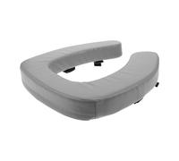 Cojín elevado for asiento de inodoro, color gris, for personas mayores, elevador acolchado suave e impermeable con cierre de gancho y bucle for seguridad en el baño