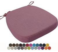 Cojín elevador de asiento de 43 x 40 x 5 cm para cocina, sala de estar, terraza, oficina, uso interior y exterior, cojín de espuma con fundas extraíbles