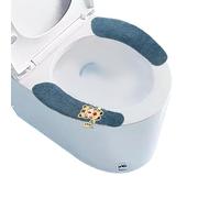 Cojín elevador de asiento de inodoro, lavable, reutilizable, acolchado | Almohadilla elevada autoadhesiva para baño para tapa de inodoro de la mayoría de tamaños