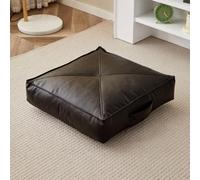 Cojín elevador de piel sintética grueso portátil impermeable para sillas de jardín y sillas de ruedas, ideal para personas mayores (negro, 40 x 40 x 10 cm)