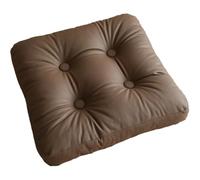 Cojín Elevador para Sillón Grande de 10 cm de Grosor Suave Al Tacto Acolchado A Mano de Piel Sintética Impermeable para Sala de Estar Cocina Y Jardín (Marrón 1 Unidad)