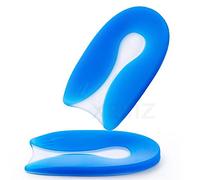 Cojín en forma de U para talón, Almohadillas de apoyo para el talón que absorben los golpes, antideslizantes protectores de talón de silicona, para fascitis plantar espolón de talón dolor de Aquiles