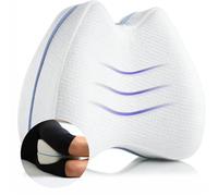Cojín ergonómico para piernas y rodillas, espuma viscoelástica | Cojín de posicionamiento para dormir de lado sin molestias, compacto y con funda transpirable y lavable