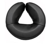 Cojín facial Glaz de alta calidad: Con tapizado PU en negro y medidas 29 x 29 x 8 cm