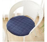 Cojín for Silla Redondo, Cojín de Asiento for Comedor Espuma Viscoelástica Redondos Cojines de Sillas con Cremallera Desmontable o Lavable(Blue,Diameter 45CM)