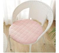 Cojín for Silla Redondo, Cojín de Asiento for Comedor Espuma Viscoelástica Redondos Cojines de Sillas con Cremallera Desmontable o Lavable(Pink,Diameter 50CM)