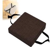 Cojín for Taburete Cuadrado, Resistente a Las Manchas y con Hebilla, Apto for Pequeños Restaurantes, Cocinas, Bancos y Terrazas(Coffee Brown,30x30x8cm)