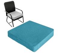 Cojín grueso antideslizante para silla de personas mayores y adultos, 40 x 40 x 5 cm, color azul claro, para oficina, silla de ruedas y jardín, comodidad y apoyo para una mejor experiencia de asiento