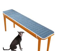 Cojín grueso azul para banco de exteriores e interiores, 28 x 178 cm, con lazos antideslizantes, almohadilla duradera para asiento de jardín para columpio, accesorio cómodo para muebles de patio