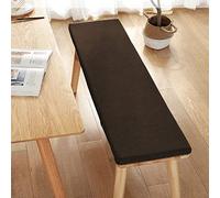 Cojín grueso marrón oscuro para banco de exterior, 140 x 35 x 5 cm, cómodo cojín para asiento de jardín de 2/3 plazas, cojín versátil para patio, terraza, columpio, uso interior y exterior