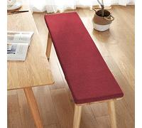 Cojín grueso para banco de jardín al aire libre, 100 x 40 x 3 cm, para sofá de 2/3 plazas, cómodo cojín para columpio de patio, color rojo, impermeable, uso en interiores y exteriores