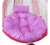 Cojín grueso para silla colgante para columpio, funda lavable para jardín, cómodo cojín de patio, color morado, accesorios para silla de huevo colgante