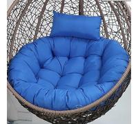 Cojín grueso para silla de columpio, color azul real, para cesta de ratán, banco, interior/exterior, patio, 120 cm, cómodo cojín de repuesto