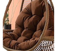 Cojín grueso resistente al sol para silla columpio, lavable, cojín de repuesto duradero para hamaca, accesorio de jardín marrón