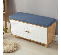 Cojín grueso y suave para banco de jardín, 2-3 plazas, para patio, columpio, sofá, uso interior y exterior, 100 x 35 x 5 cm, color azul, cómodo accesorio de asiento