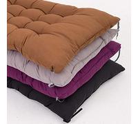 Cojín grueso y suave para banco de jardín de 2 a 3 plazas, cojín de repuesto para silla de columpio de patio, cojín de descanso con lazos para máxima comodidad y estilo