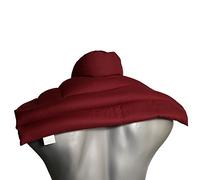Cojín hombros, espalda superior y nuca con cuello - burdeos - Almohada térmica de semillas - Saco cervical - Semillas de lino -