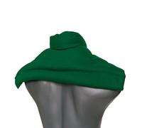 Cojín hombros, espalda superior y nuca con cuello - verde - Almohada térmica de semillas - Saco cervical - Semillas de lino -