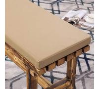Cojín impermeable de piel sintética extraíble para columpio de 2/3 plazas o banco de patio con lazos, color caqui, 80 x 40 x 8 cm, perfecto para muebles de exterior