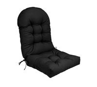 Cojín Impermeable for Silla con Respaldo Alto for Exteriores, Suave y Acolchado, cojín de Repuesto for mecedoras de Patio(Black)