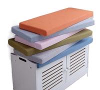 Cojín impermeable para banco de exterior, 140 x 50 x 3 cm, antideslizante, extraíble, con cremallera, almohadilla gruesa para banco de jardín, color morado, cómoda amortiguación para muebles de patio