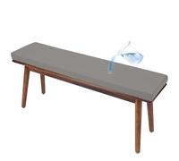 Cojín impermeable para banco de exterior de 8 cm de grosor, antideslizante, suave y lavable, perfecto para muebles de jardín, columpio, uso interior y exterior, gris, 130 x 30 x 8 cm