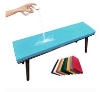 Cojín impermeable para banco de exteriores de 2/3 asientos, antideslizante, para interiores, ventanas, cojines gruesos para columpios de jardín con lazos, azul, 190 x 60 x 5 cm