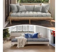 Cojín impermeable para banco de jardín de 2 a 3 asientos con lazos seguros, perfecto para patio, comedor y muebles de interior, disponible en tamaños de 100 cm, 120 cm y 150 cm