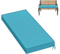 Cojín impermeable para banco de jardín para muebles de exterior, funda extraíble, 140 x 40 x 5 cm, perfecto para columpio de patio, asiento cómodo para uso en interiores y exteriores