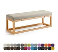 Cojín impermeable para banco de patio al aire libre, 70.9 x 13.8 x 3.1 pulgadas, para interiores y exteriores, para muebles de jardín, para banco, sofá, mecedoras, lazos elásticos incluidos
