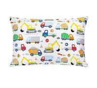 Cojín infantil a partir de 2 años, cojín de bebé (con una funda de almohada de algodón), 33x45 cm, suave para niños pequeños, cojín de viaje, cojín de camping, pequeño y fácil de llevar, color blanco