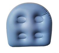 Cojín inflable para bañeras de spa y jacuzzis, almohadilla de asiento de PVC suave y antideslizante, accesorio de hidroterapia plegable portátil para uso doméstico, azul, negro y dorado (azul)
