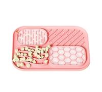 Cojín interactivo para fugas para mascotas, 20 x 15 x 1 cm, silicona duradera, alfombrilla absorbente para comer lentamente, de comida lavable | Perro, cachorro, gatito, aburrimiento