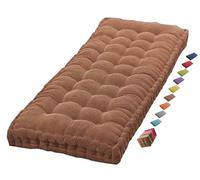 Cojin Jardin 60x60, 40x40, 1/2/3 Plazas Cojín para Banco de Jardín Asiento Silla Muebles Patio Terraza Exterior Suave Decoración 90x30, 100x50 para Terraza Balcón Comedor Columpios(Coffee 1c,55x55 cm