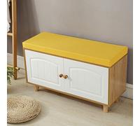 Cojín largo amarillo para banco de 5 cm de grosor, suave, cojín de asiento para sofá de 2/3 plazas, silla de comedor, terraza, columpio, 120 x 30 cm