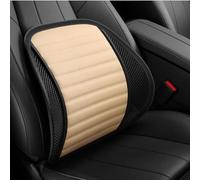 Cojín Lumbar Coche para Dodge Viper SRT Viper 2012-2018, Ventilado Respaldo Asiento Cuero De PU Silla De Espalda Soporte Lumbar Cojín,Beige