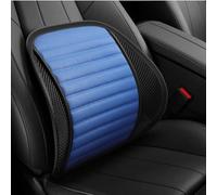 Cojín Lumbar Coche para HRV 2015-2018, Ventilado Respaldo Asiento Cuero De PU Silla De Espalda Soporte Lumbar Cojín,Blue