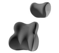 Cojin Lumbar Coche y Reposacabezas para Audi S6 (C8), Ergonómico Almohada para Cuello Memory Foam Cojín Respaldo Lumbar,A/Dark Gray