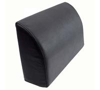 Cojín lumbar de cuña para respaldo de jardín, funda de piel sintética extraíble