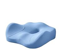 Cojín Lumbar, Ortopedico Cojin Coxis, Almohada Lumbar para Oficina y Casa, Coche, Respaldo Lumbar, Cojín Ergonómico Grande para Silla de Oficina con Funda Extraíble,Light Blue,Seat Cushion