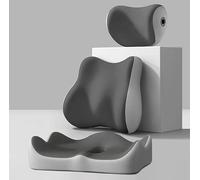 Cojin Lumbar y Almohada de Cuello para Suzuki Celerio Basic/Club/Comfort 2014-2020 2021 2022 2023 2024 2025 2026, Extraíble Reposacabezas de Coche y Cojín Lumbar, Cojín Lumbar Coche