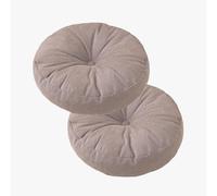 Cojin Meditacion Cojines Sillas Jardin Pack 2 Cojines Redondos Cojines de Asiento para Sillas de Terraza Cocina Patio Balcón Salón, para Decoración Interior Exterior(Grey,45 * 45cm)